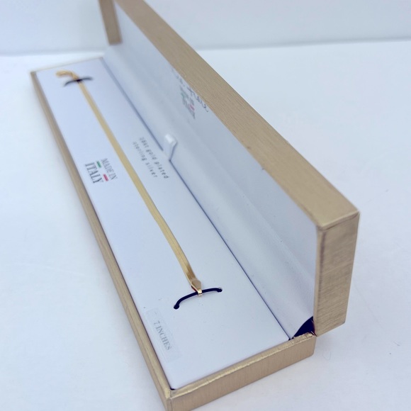 MÍA FIORE💯, STERLING SILVER BRACELET, 18KT GOLD PLATED, 7 INCHES, MADE IN ITALY - Picture 3 of 15